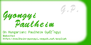 gyongyi paulheim business card